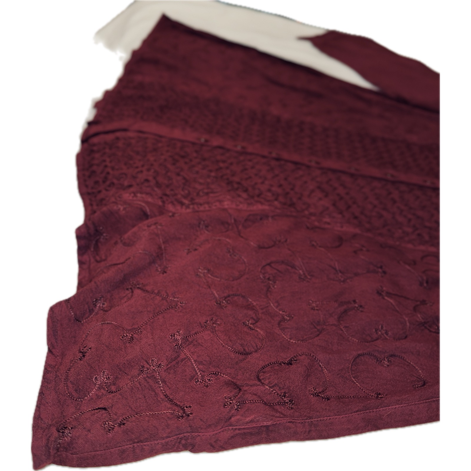 Holy Clothing 3x Burgundy Embroidered Tunic Top Rayon Boho Ren Faire Peasant Nwt — image 3 of 8